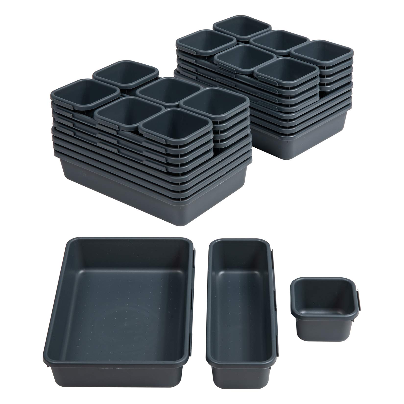 Amazon.com: BYCY 32 PCS Desk Drawer Organizers - Interlocking Tool